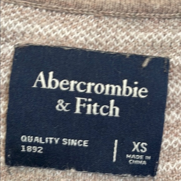 Abercrombie & Fitch V-Neck Sweater - Brown and Gray - Picture 2 of 4